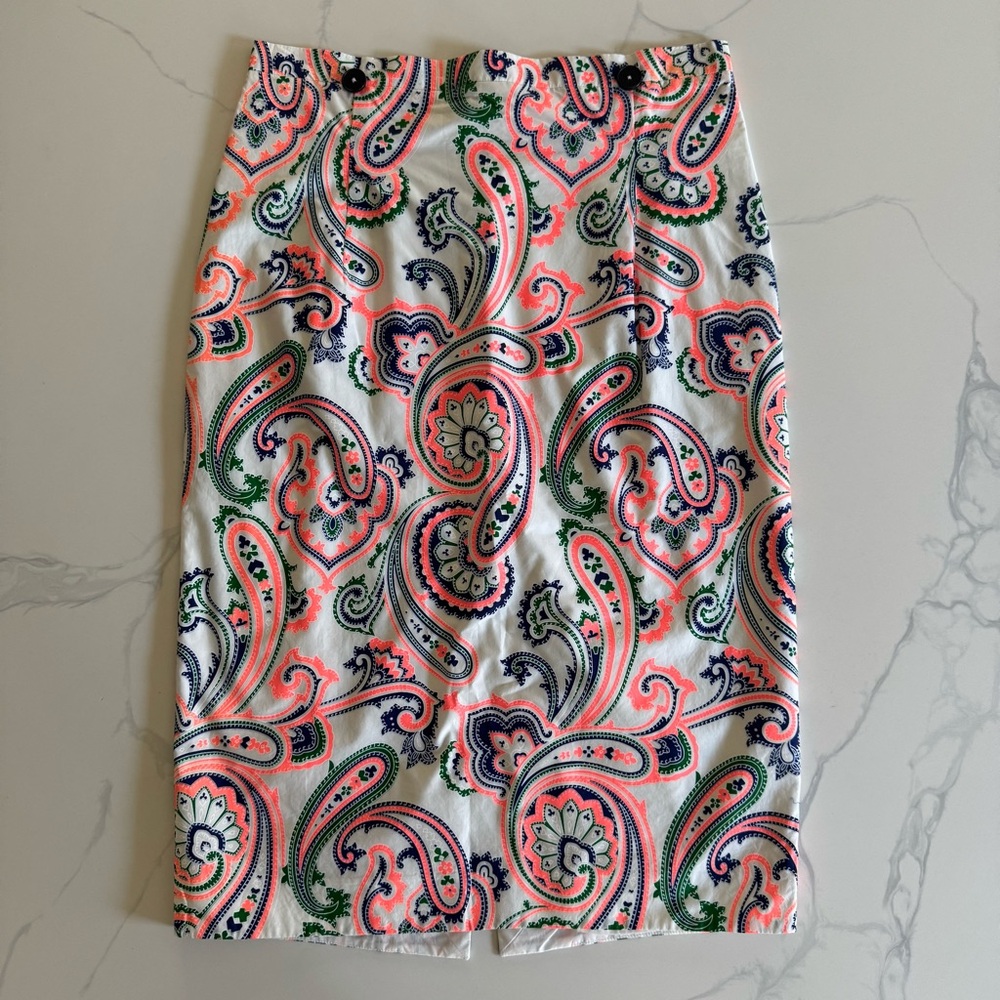 Jil Sander SS 2012 - Paisley Pencil Skirt - IT 38